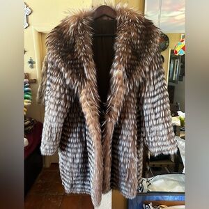 Luxurious Brown Fur Coat - Women's Jacket & Coat